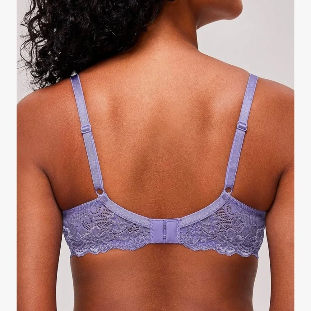 Deyllo Women’s Push Up Purple Lace Padded Underwire Bra (BNWOT) - Picture 3 of 4